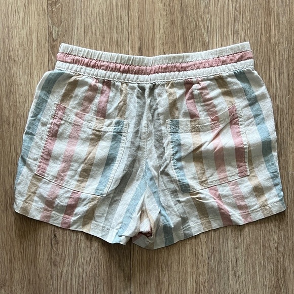Gap Multicolor Striped Linen Tie Waist Shorts - Size XS - Picture 2 of 3